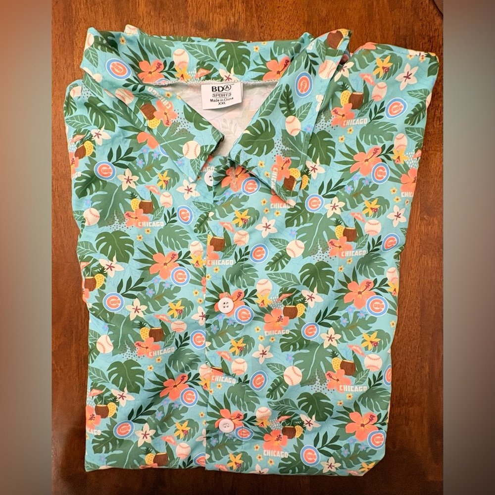 Chicago Cubs Print Hawaiian Shirt